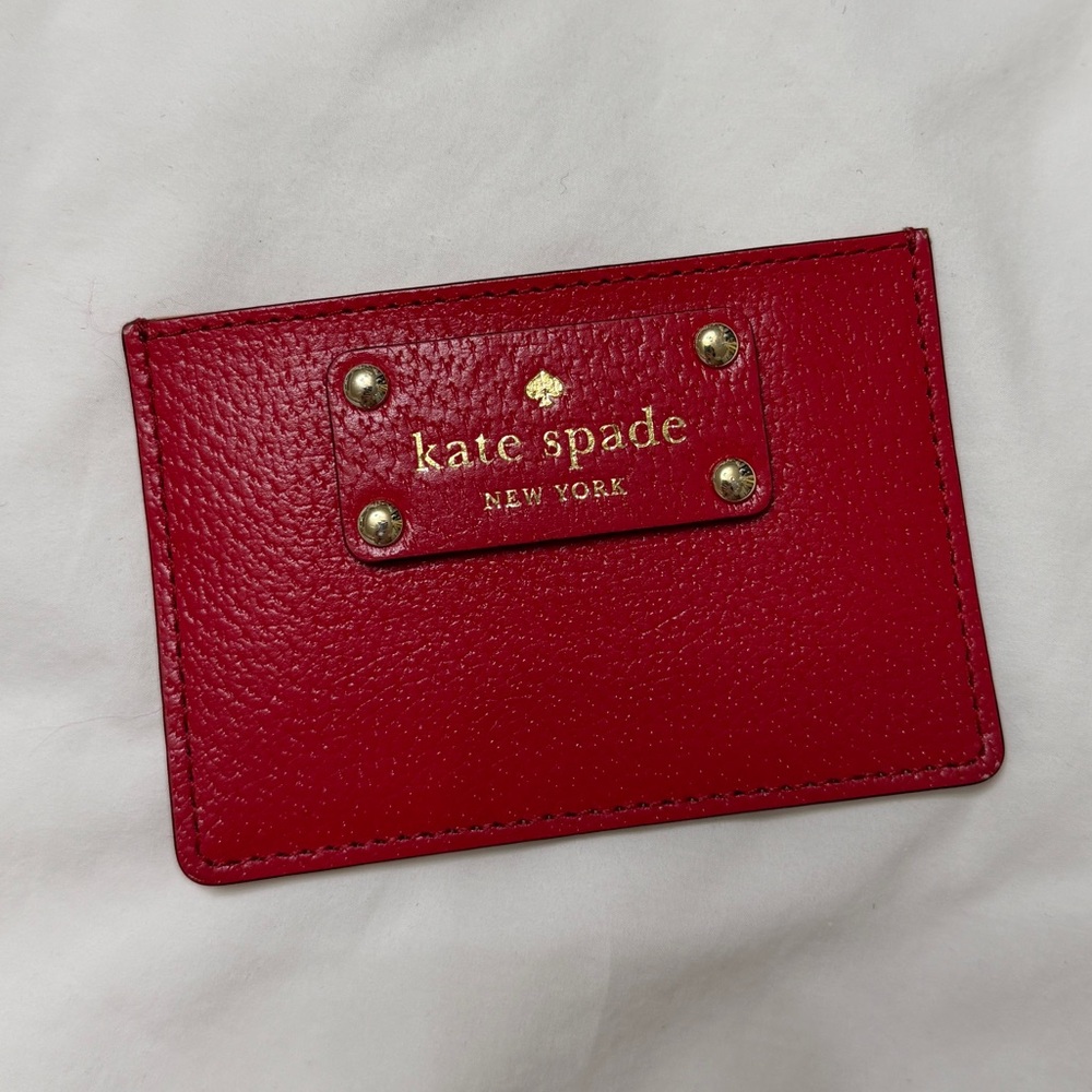 Kate Spade Red Leather Card Holder